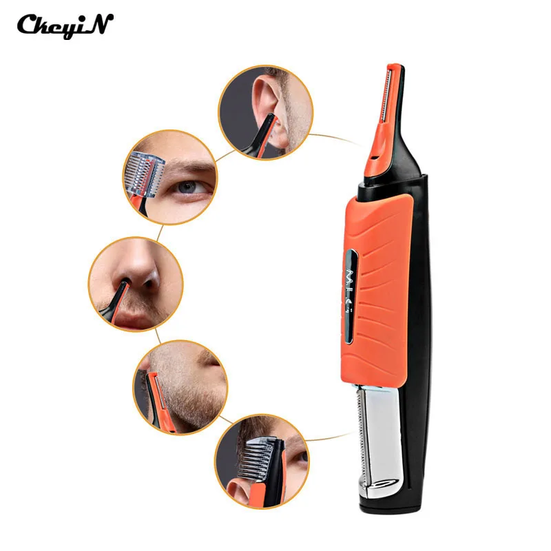 

CkeyiN Ear Eyebrow Nose Trimmer Removal Clipper Shaver Personal Electric LED Light Face Care Multifunction Hair Trimer 38