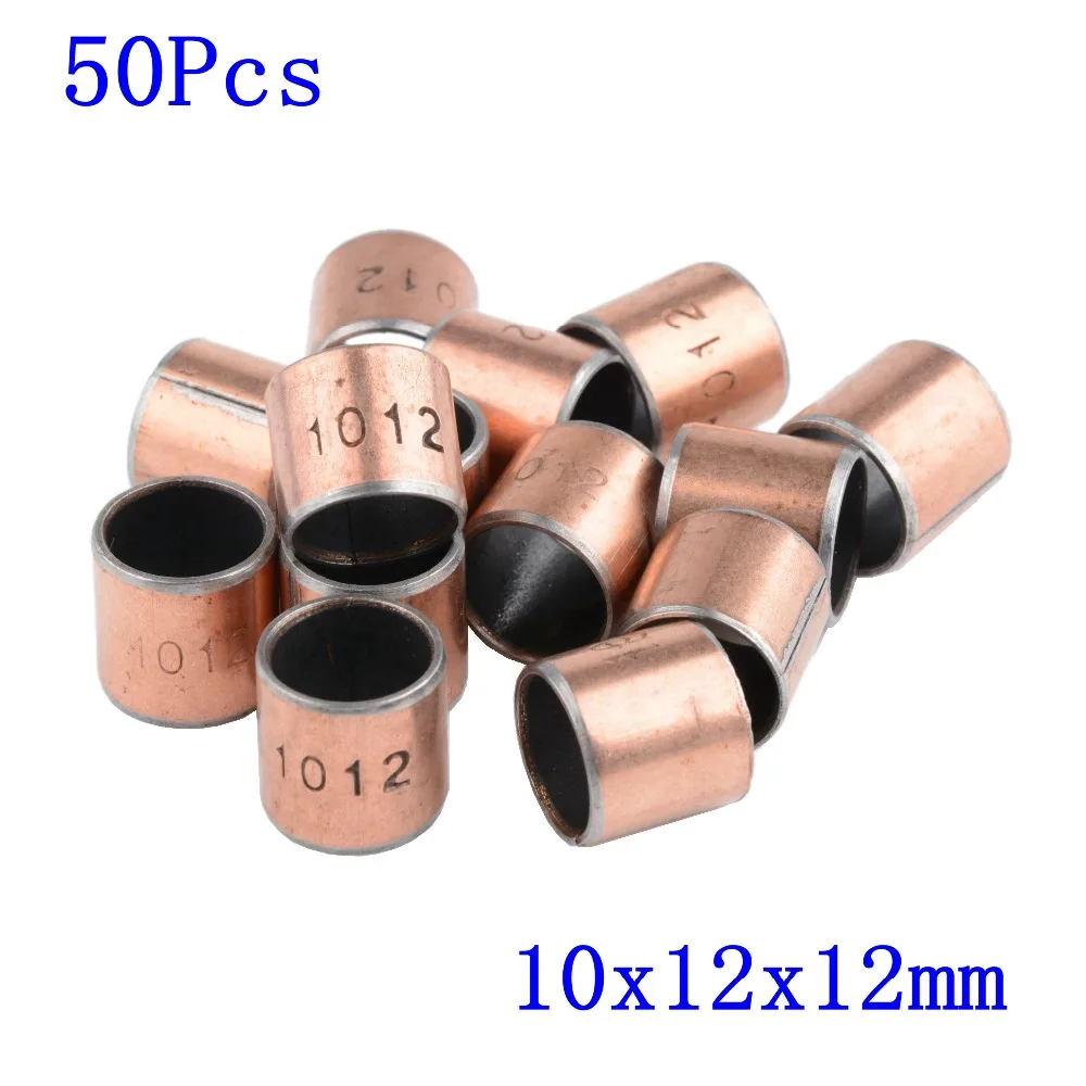 

50PCS Bronze SF-1 Self Lubricating Oilless Bearing Bushing 10x12x12mm