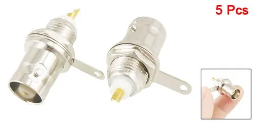 JFBL Hot sale 5 BNC Female Nut Bulkhead Solder RF Connector Adapters