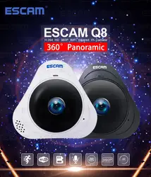 ESCAM Q8 360 градусов панорамный WI-FI IP Камера