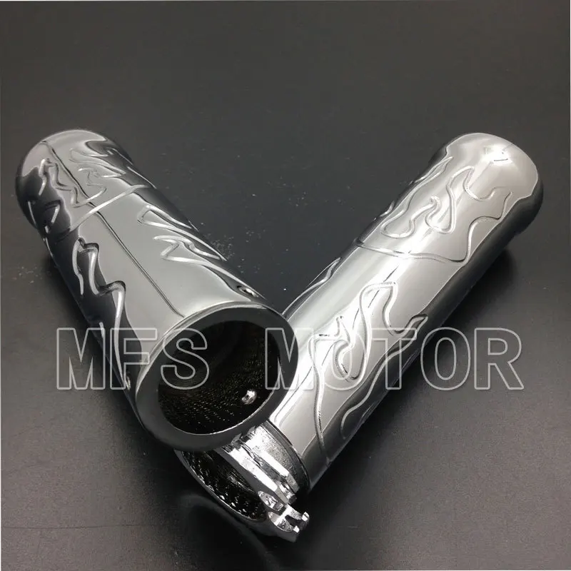 

For Honda Shadow 750 Spirit Aero ACE CHROME Flame style 1'' Motorcycle HAND GRIPS Motorcycle Accessories