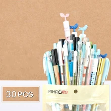 Милые канцелярские свежий мультфильм простой гелевая ручка 30 шт./лот школьные принадлежности
