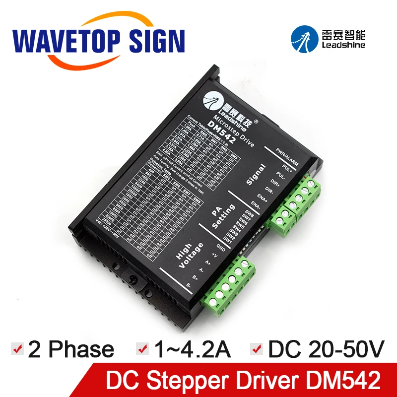 WaveTopSign Leadshine 2 трехфазного шагового двигателя DM542 20-50VAC 1,0-4.2A