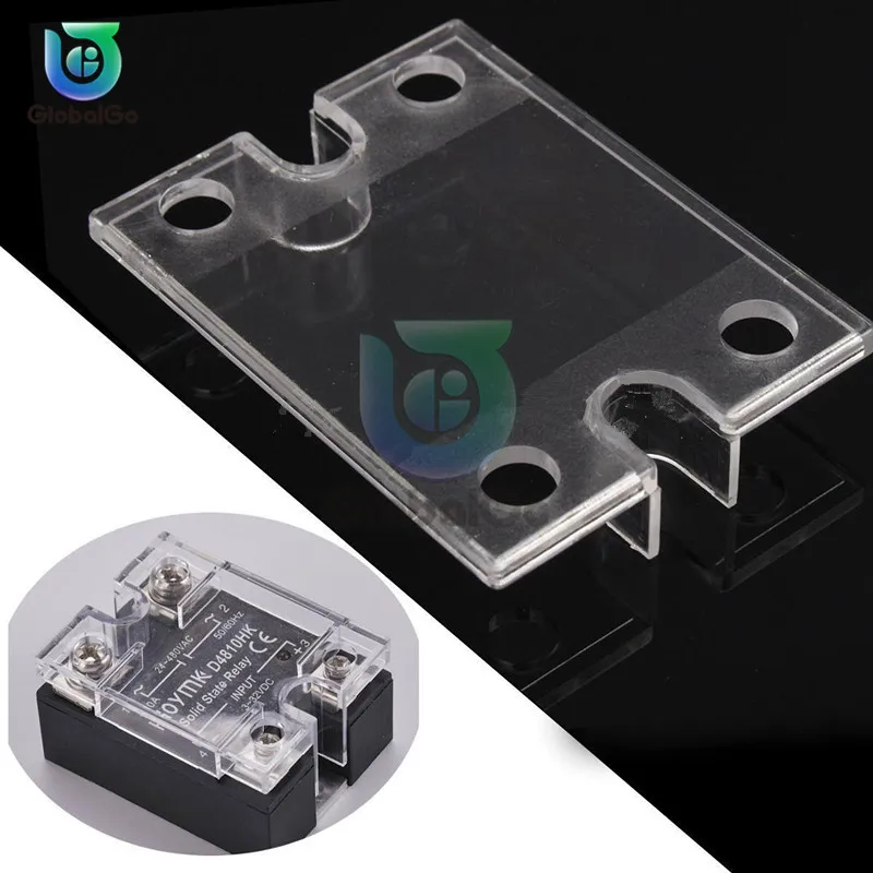 

2pcs/Lot Solid State Relay SSR Plastic Cover DC control Single Phase Solid State Relay Safe Shell Case Box Front Cover