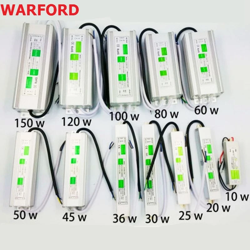 Бесплатная доставка DC12V 10 w/15 w/20 w/25 w/30 w/36 w/45 w/50 w/60 w/80 w/100 w/120 w Led Driver Transformer адаптер
