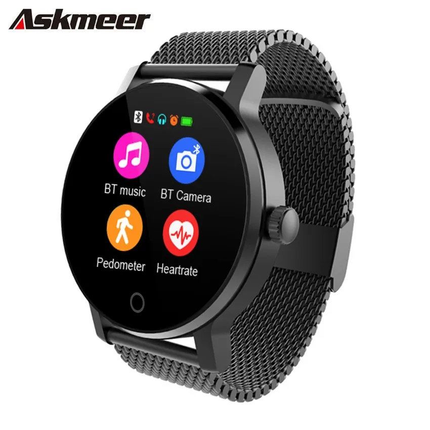 

ASKMEER 09 Smart watch 1.28'' Fitness tracker Watches Answer Calls heart rate monitor Bluetooth connection For IOS & Android