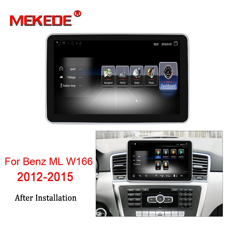 MEKEDE 3g ram 32G rom Android 7,1 4G LTE Автомобильный мультимедийный плеер для Mercedes Benz ML W166 2012- gps навигация радио