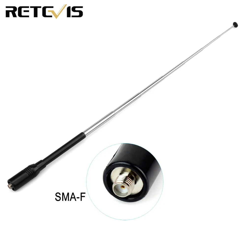 

Retevis RT-773 SMA-F Telescopic Antenna VHF UHF For Baofeng UV-5R Ailunce HD1 Retevis H777 RT5R RT5 Radio Walkie Talkie C9023A