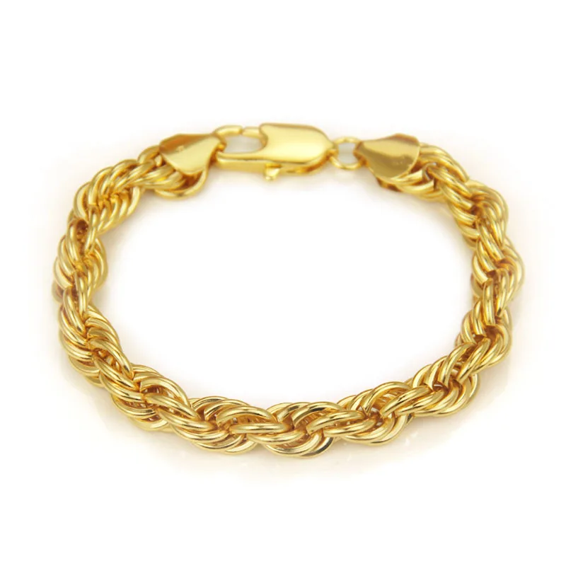 

2018 new JINGYAN personalized custom name stainless steel flat twist chain link gold charm ladies bracelet Hot Sale bangles
