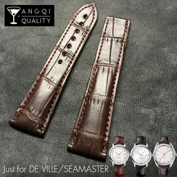 

Crocodile Alligator Watchbands for Omega DE VILLE Seamaster Ocean Genuine Leather Watch Band Bracelet Strap Man 19mm 20mm 21mm