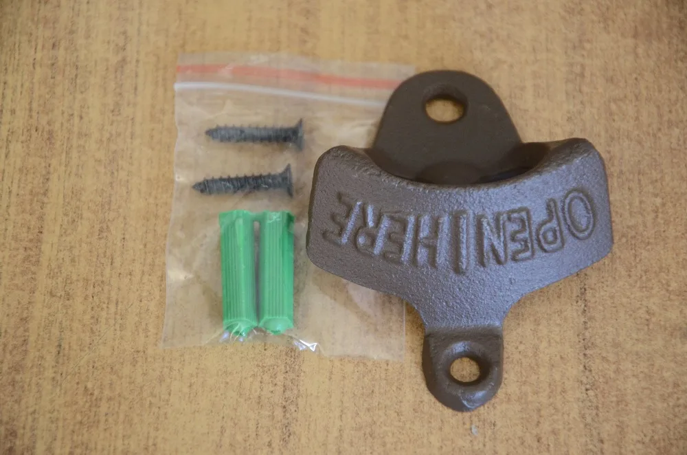 Wall Mounted Cast Iron Bottle Openers Bulk Gun Metal Bar Mount Style