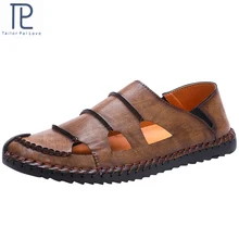 Мужская кожаная обувь для вождения размера плюс 38-48, повседневная Летняя обувь без шнуровки, 2 цвета, размеры 38-48