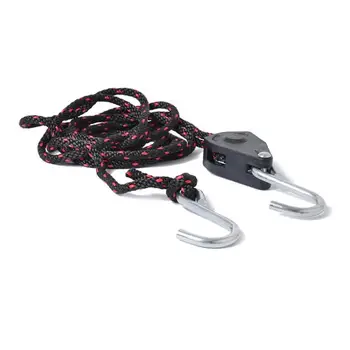 

8ft Nylon Lashing Cord Safety Rope w/ Hooks for Car Roof Kayak Truck Cargo