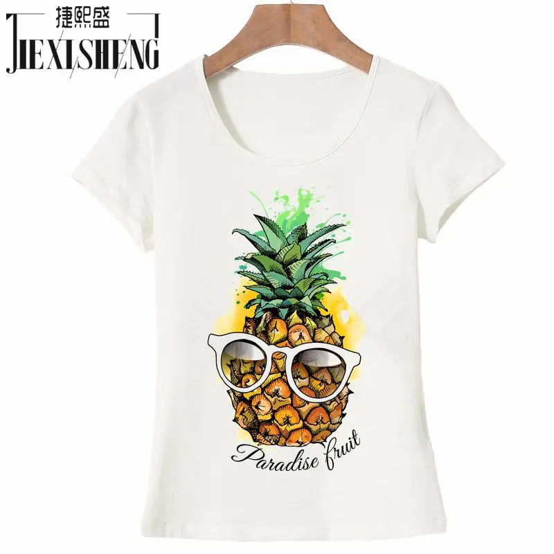 2017 حار بيع الأزياء الفاكهة الأناناس تصميم المرأة الإبداعية مطبوعة تي شيرت قصيرة الأكمام النساء مضحك قمم محب عارضة المحملة 2017 حار بيع الأزياء الفاكهة الأناناس تصميم المرأة الإبداعية مطبوعة تي شيرت قصيرة الأكمام النساء مضحك قمم محب عارضة المحملة