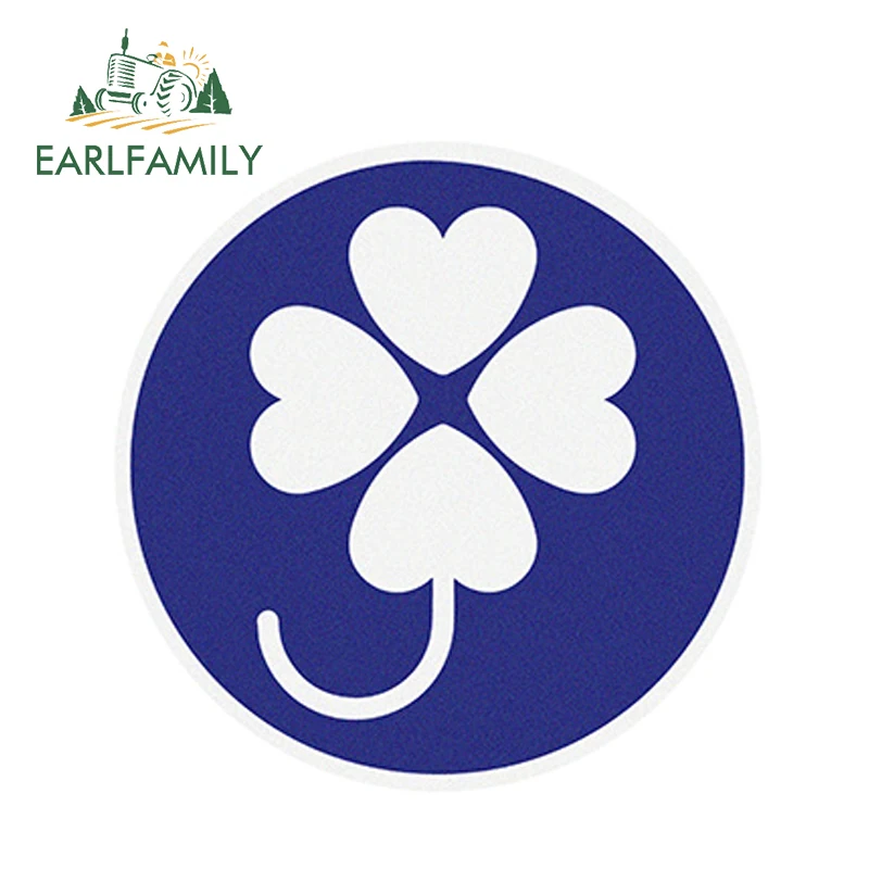 EARLFAMILY 13cm x JDM Handicapped Yotsuba Mark Reflective Sticker Waterproof Vinyl Decal Window Bumper Trunk Car Stickers | Автомобили и