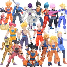 Коробка 11,5-17 см Супер Saiyan Son Goku Vegetto Vegeta trunks ПВХ Фигурки Dragon Ball Z Коллекционная модель куклы игрушки фигурка