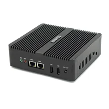 Hystou mini desktop rackable quad core mini pc fanless dupla lan celeron n3160 2.24 ghz linux win 10 300 m wifi