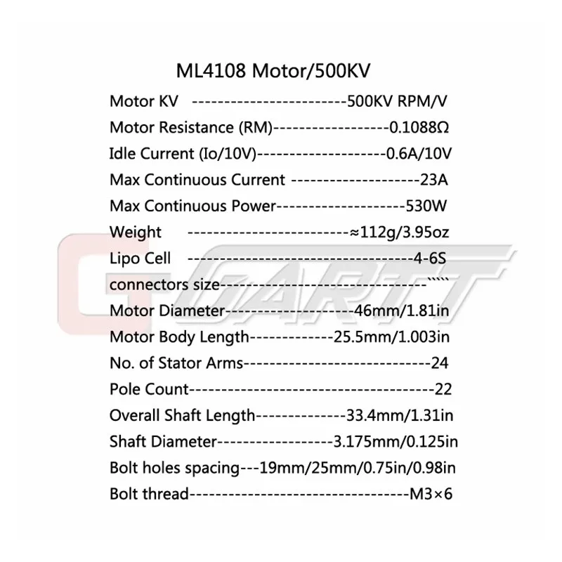 6 шт. GARTT ML 4108 500KV бесщеточный двигатель для мультикоптера гексакоптер RC, Дрон