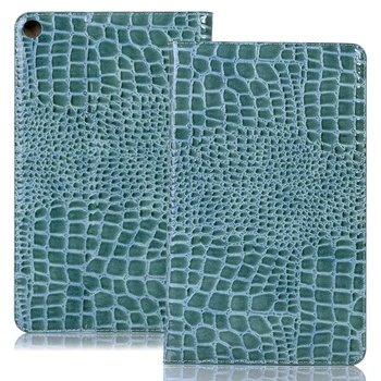 

Crocodile Business Card Leather Case for Samsung Galaxy Tab A 10.1 2019 T510 Flip Foldable Stand Smart Cover for Samsung SM-T515