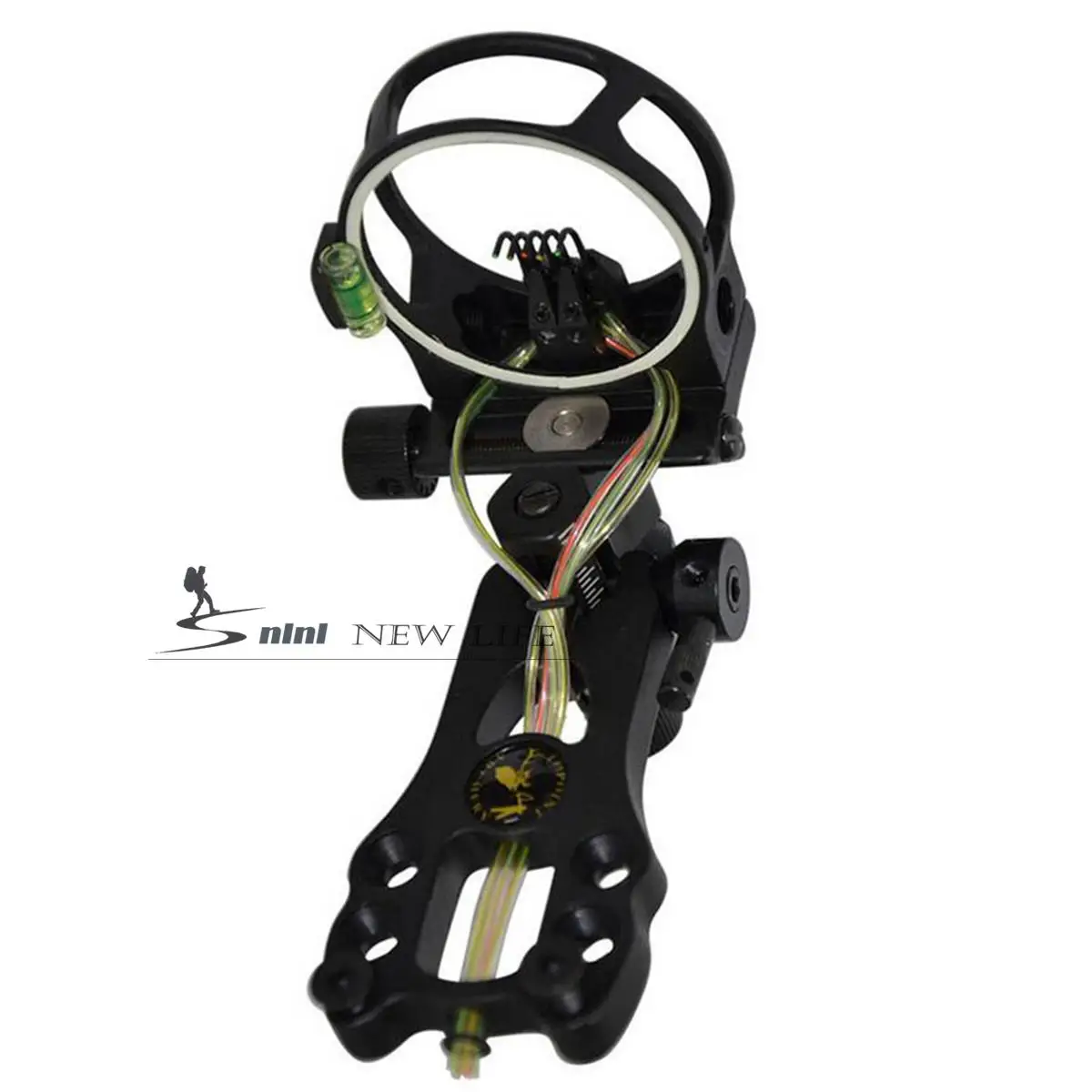 TP6550 Hunting Bow 5 Pin Bow Sight 0.029" Fiber Optic + Sight Light for