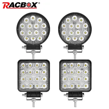 

4 inch Slim Led Spot Light Offroad 12V 24V 48W Led Work Lights Car Truck 4x4 ATV Tractor Led Work Light 42w Flood Light Fog Lamp