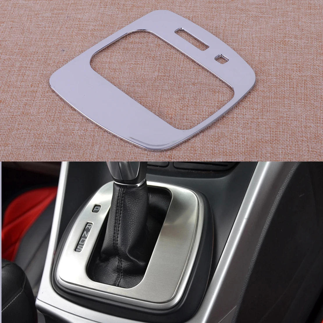 

CITALL ABS Chrome Gear Shift Panel Frame Cover Trim Fit For Ford Escape Kuga 2013 2014 2015 2016 ONLY LHD