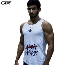 GITF фитнес Мужской Хлопковый топик без рукавов спортивная одежда для мужчин спортивная одежда рубашка Баскетбол Бег жилет для мужчин