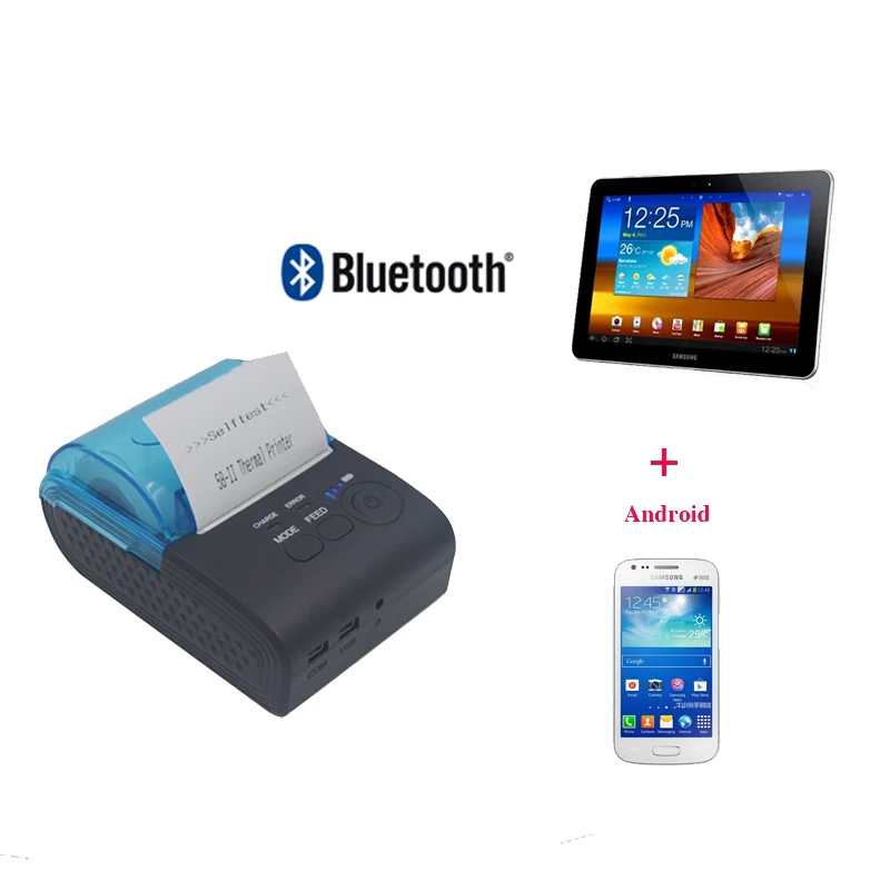 Pos 58 мм тепловой портативный принтер законопроект Bluetooth Android мобильный чековый