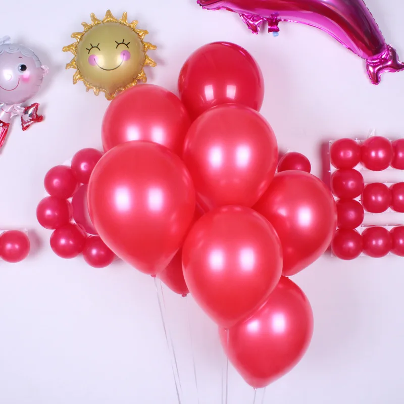 Thicken pearl balloon 10 inch balloon custom round latex balloon wedding advertising balloon happy birthday JUN12