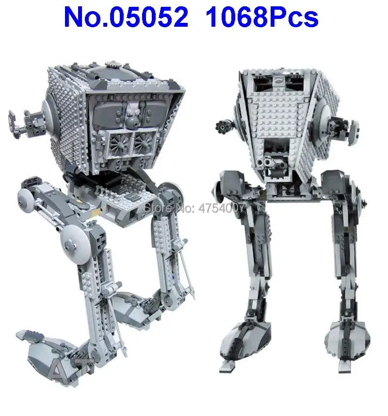 

1068pcs star war series empire at-st robot walker building blocks 75153 Toy