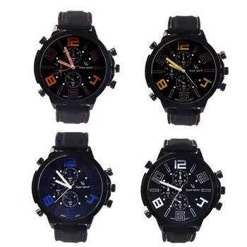 

Top Luxury Men Sports Watches Men's Quartz Clock Man silicone Army Military Wrist Watch Relogio Masculino