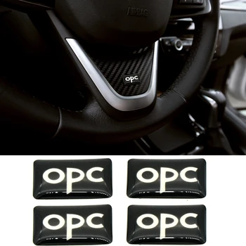

4/lot OPC small Decorative Badge Hub caps Steering wheel for for OPEL OPC Insignia Astra Antara Shield Meriva Car Emblem Sticker