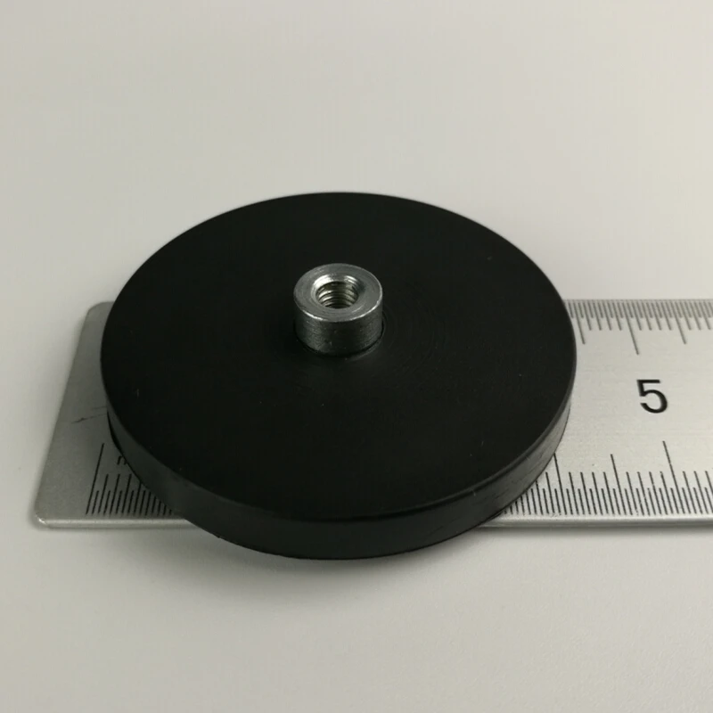 6pcs D43mm neodymium magnet pot with coated rubber and M4 thread stud Camera lighting fixture POS display stands magnetic base
6pcs D43mm neodymium magnet pot with coated rubber and M4 thread stud Camera lighting fixture POS display stands magnetic base