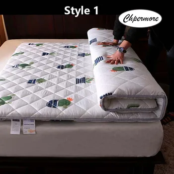 

Chpermore thickening Sanding print Mattress Tatami Single double Foldable Mattresses Bedspreads King Queen Twin Size