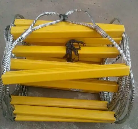 10M High strength Steel wire Rope ladder Escape Folding Ladders Fire ladder