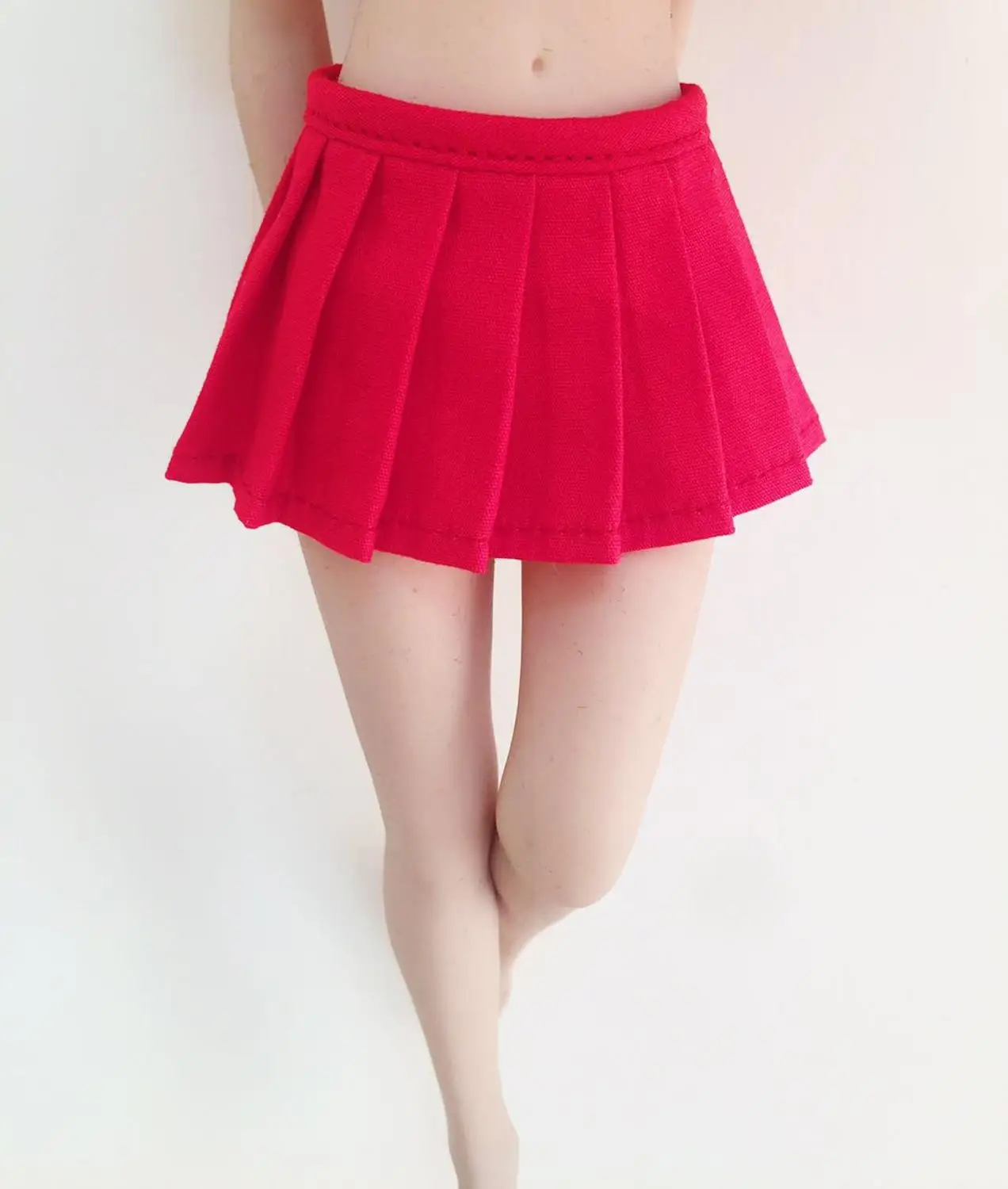 1//6 Female Figure Red Pleated Skirt Short Dress Clothing Modle for 12/" Girl Body