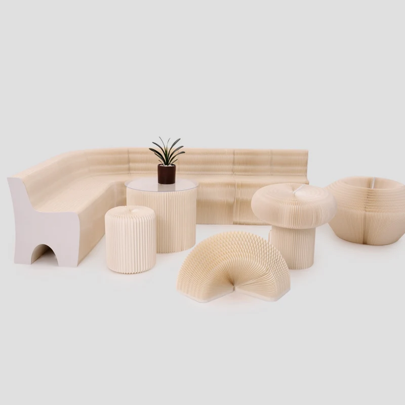 Leisure sofa backrest Business reception Simple office reception chairs environment-friendly furniture Kraft paper sofa