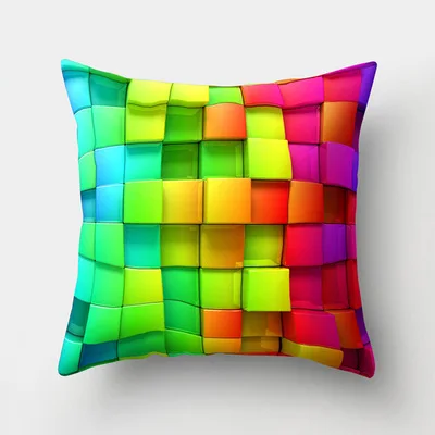 Креативный чехол для подушки цвета радуги, 3d Волшебные наволочки, декоративные наволочки для дома, домашний текстиль, cojine almofada - Цвет: 26