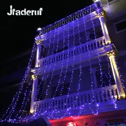 Jiaderui свет праздника 10 м 100 светодиодов Строка Огни AC110V AC220V Свадебная вечеринка Рождество Аксессуары свет фея гирлянды Лампы для мотоциклов