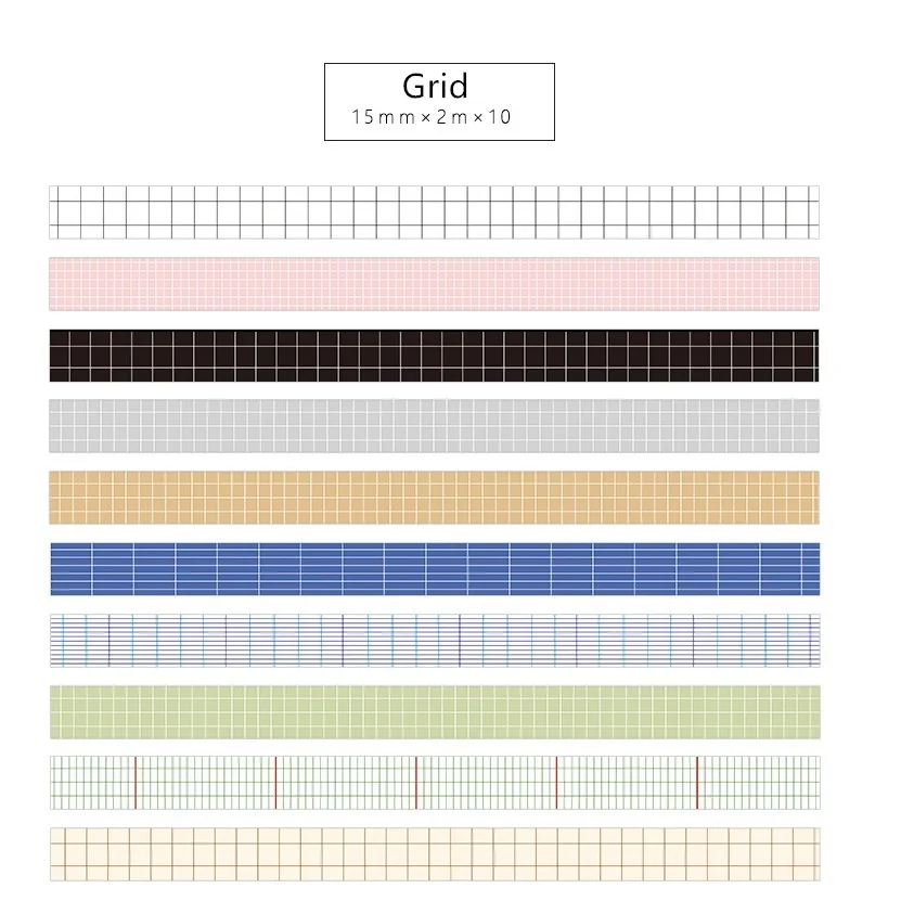 10 шт. винтажный набор маскировочной клейкой ленты 15 мм Декоративная Сетка плед Morandi цвет Васи стикер ленты Скрапбукинг инструмент канцелярские принадлежности A6196