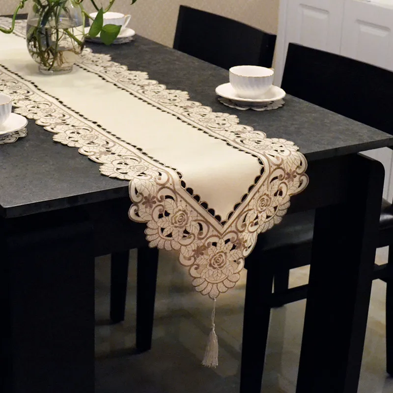 Luxury Modern Simplicity Lace Table Runner Tablecloth Dresser