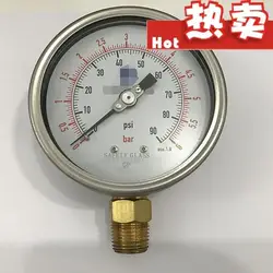 100 мм двойная шкала 0-90psi/0-6bar Нержавеющая сталь Давление датчик