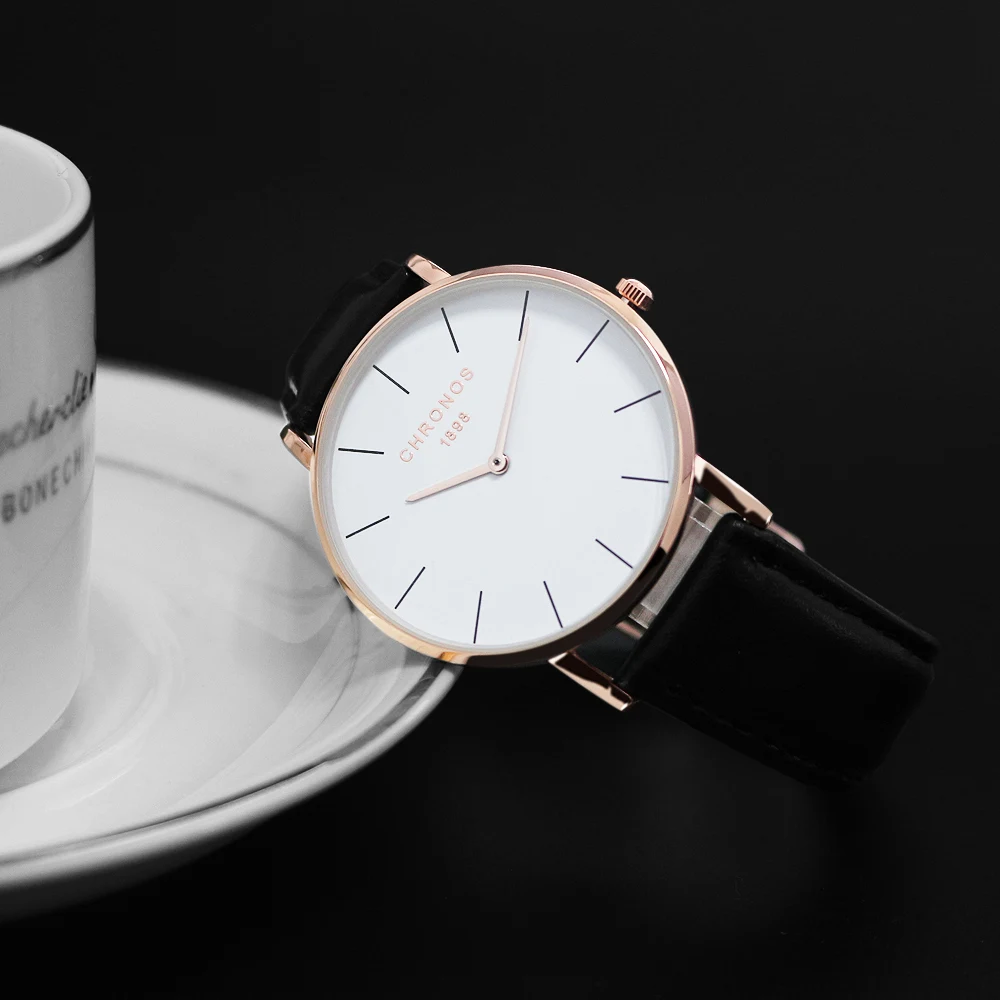 Relogio masculino Элитный бренд Chronos 1898 кварцевые часы Reloj Mujer Для женщин часы Для Мужчин Корпус из розового золота унисекс Montre Femme