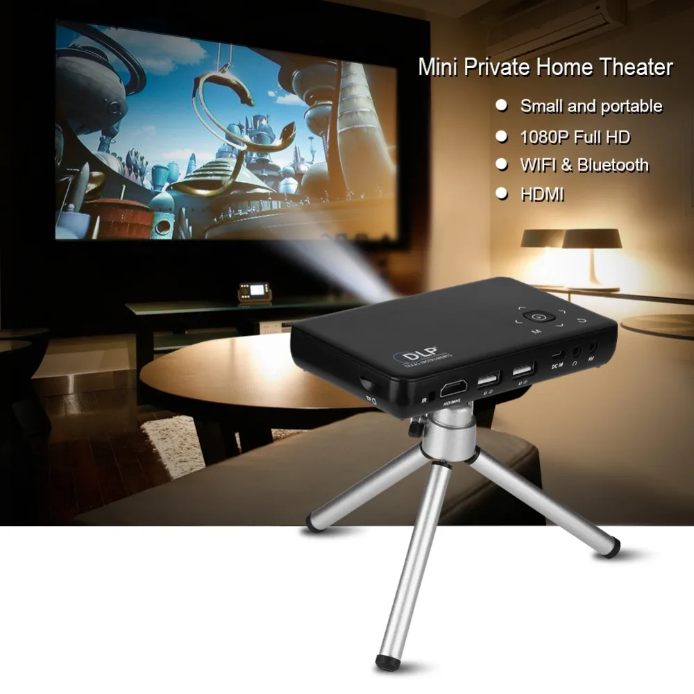 Portable Mini Pocket Mobile LED font b Projector b font Full HD 3D 1080P Private Home