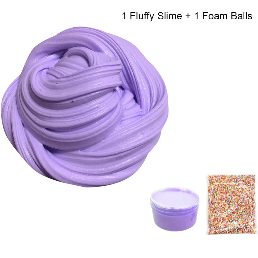 

For Fluffy/Slime - 6 oz Jumbos For Fluffy Floam/Slime with 1 Pack Colorful Foam Balls for Slime - Sludge Toy for Kids and Adults