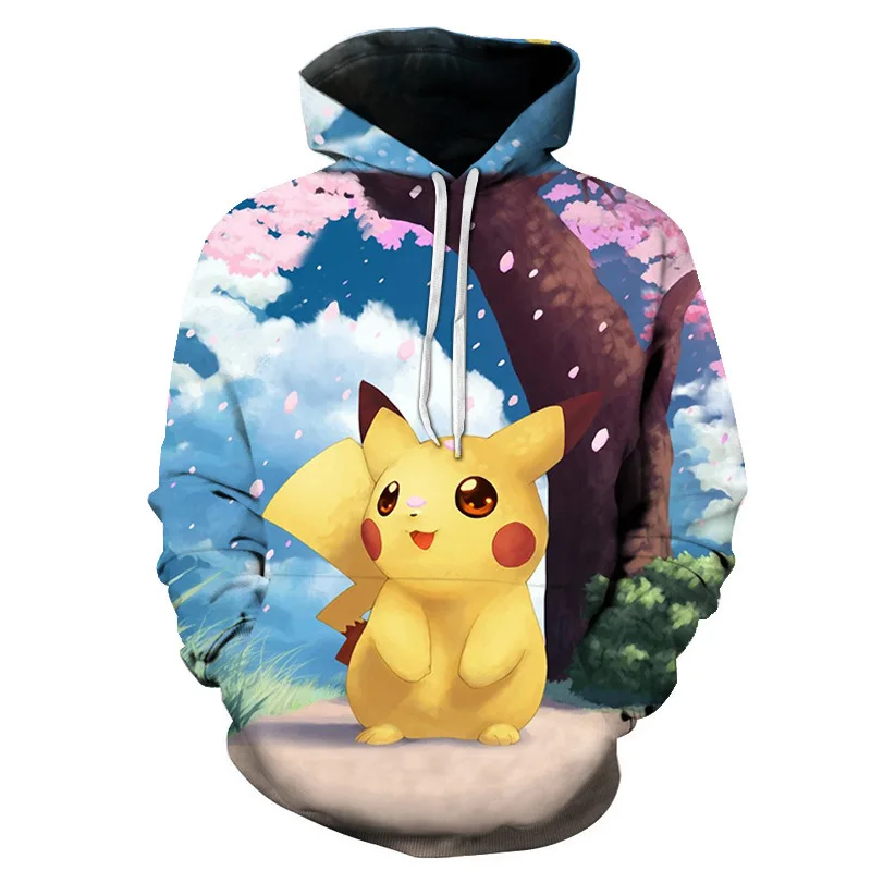 

Pokemon Cartoon Picachu 3D Printing Sleeve Men and Women with Hats and Protective Clothing