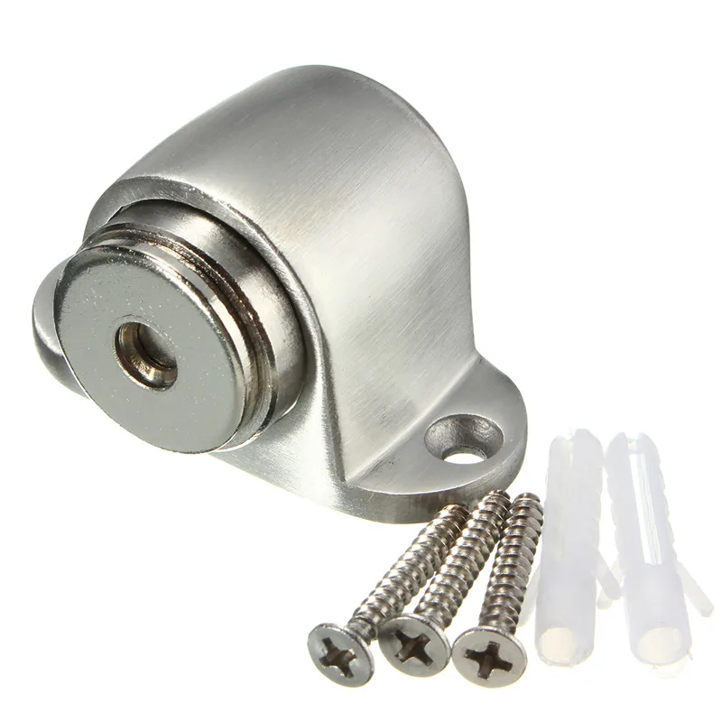 

Stainless Steel Magnetic Door Stop Stopper Holder Catch Protector Home Decor Silver