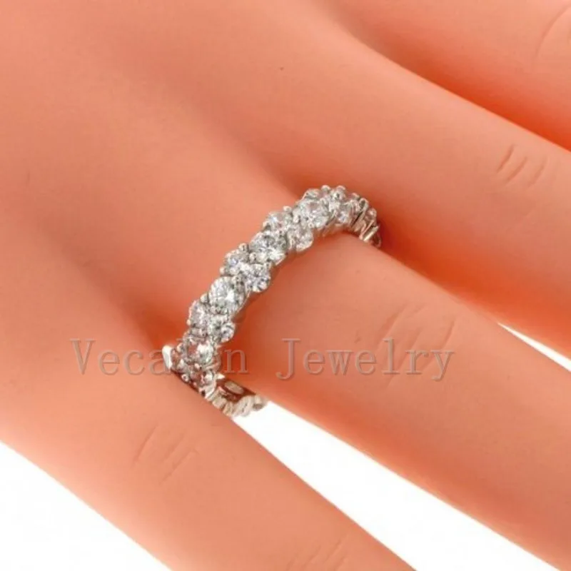 Женское кольцо из серебра 925 пробы с фианитом 5 карат|wedding band ring|band ringjewelry rings |