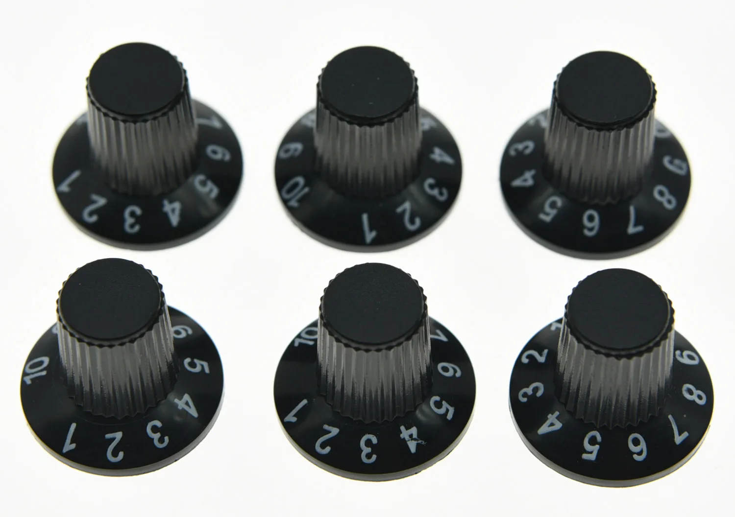 Pack Of 12 Guitar Amplifier Knob Amp Knobs Black Skirted Knobs Guitar
