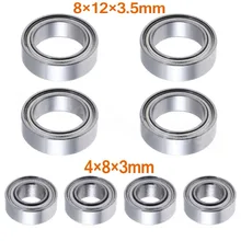 8P Ball Bearings 4x8x3mm 8x12x3.5mm For HSP Himoto E18 WLtoys 1/18 RC Car Spare Parts A949 A959 A969 A979 A959-B A949-33 A949-36